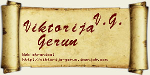 Viktorija Gerun vizit kartica